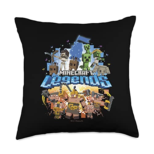 Minecraft Legends Dual Army Epic Poster Throw Pillow, 18x18, Multicolor