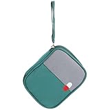 cabilock borse con cerniera borsa organizer per medicinali mini custodia portatile per pronto soccorso tasca per borsa medica viaggio vuota per viaggio scuola casa - verde borsa per farmaci