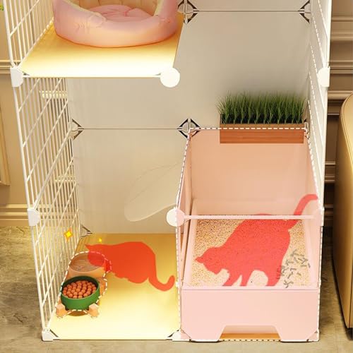 Cage pour chat avec litière fermée pour protéger vos meubles
