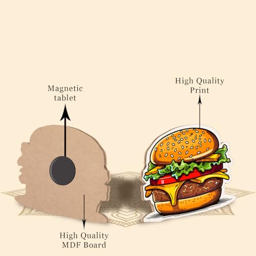 Image of LIVELLO Wooden Fridge Magnets for Home & Kitchen | Gift Items | Refrigerator Decorative Magnet | Funny Magnets | Kitchen Funny | Indian Cultural Themed Magnets (Multicolor 9)