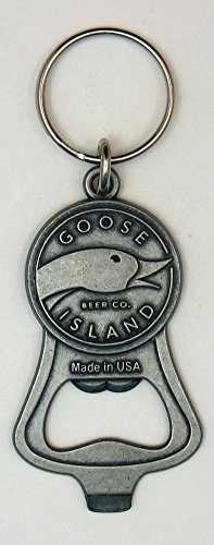 Goose Island Goose Head 4in Metal Keychain Bottle Opener
