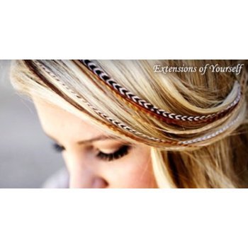 Sexy Sparkles JE-T9A2-RZ8J Feather Hair Extensions In Grizzly/Ginger thumb #1