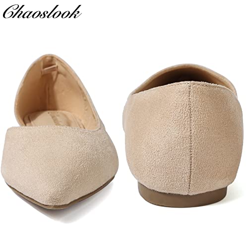 Image of Womens Pointed Toe Black Ballet Flats Comfortable Casual Dress Flats for Women Elegant Memory Foam Flats Shoes with Party Wedding