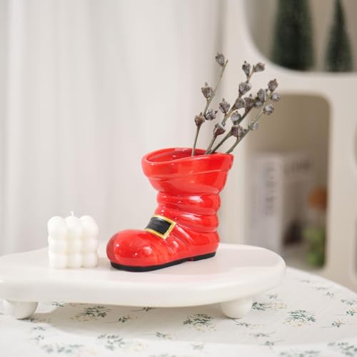 Vase bottes de Père Noël idée cadeau déco pour table et bureau - 3