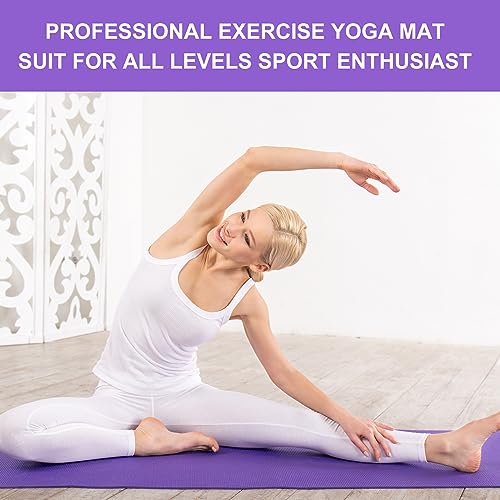 Funtery 3 mm Thick Yoga Mat Bulk, Non Slip Exercise Workout Fitness Pad for Women Men, Gym Home Yoga Pilates, Easy to Clean, Sturdy PVC by Funtery - Image 7