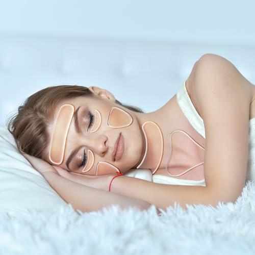 Hpmjz 18 Stück Gesichtsfalten Entferner Streifen Faltenpflaster Anti-Falten Silikon Stirnfalten Maske Wiederverwendbare Facial Patches Gesichtsfalten Pflaster Stirn Falten Pads für Augen Mund