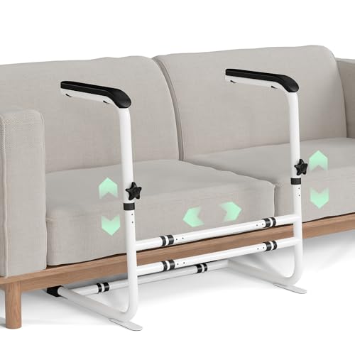 Kokorona Couch Stand Assist Aid for Elderly, Height & Width Adjustable Sofa Chair Lift Assist Devices Sit to Stand, Non-Slip Couch Handles Chair Assist, 450LBS Sofa Lift Heavy Duty Support Chair Rail