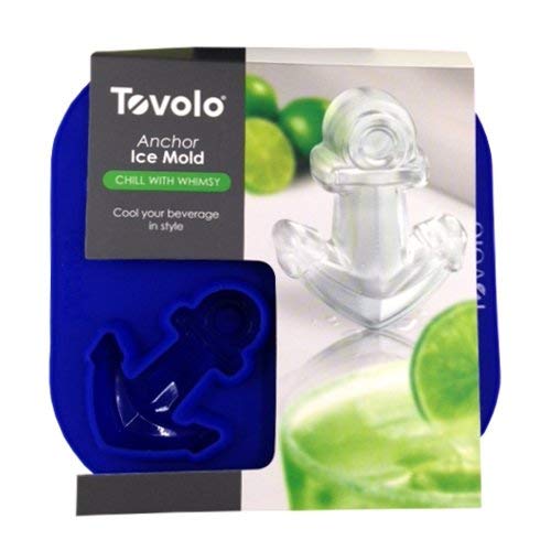 Tovolo Novelty Anchor Ice Cube Mold Trays, Flexible Silicone, Dishwasher Safe #TOP3