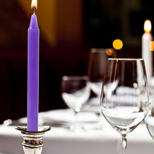 HOMSFOU 12個シンプルなパラフィン製テーパーキャンドル 無香料装飾用に最適 結婚式やホリデーの特別なシーンにぴったりのロウソク ランダムカラー [4]