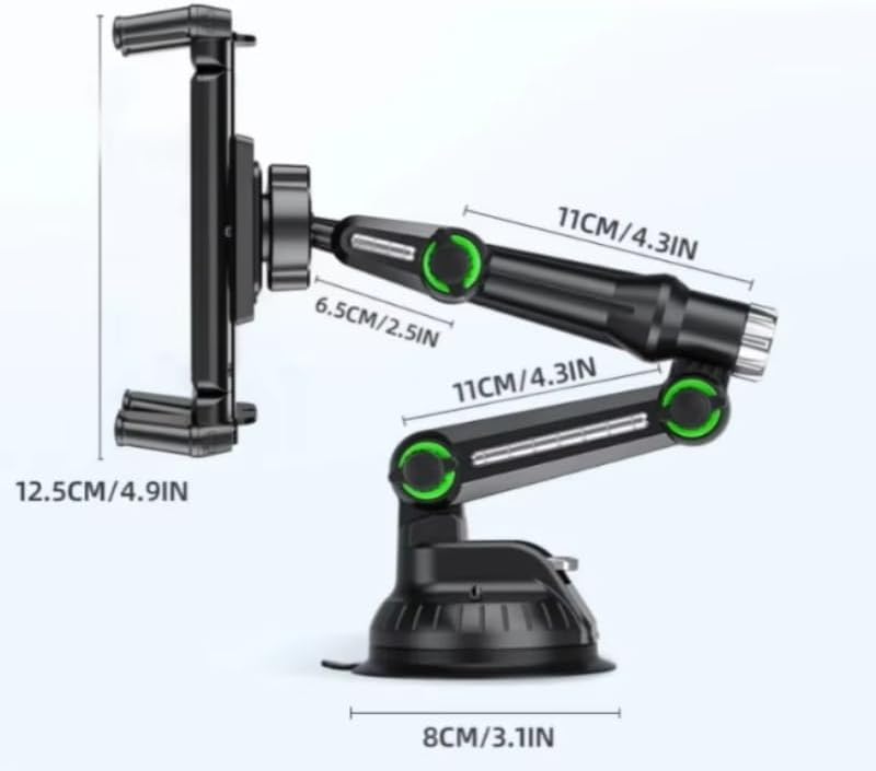Universal Car Tablet Holder Suction Cup Stand for Dashboard Cellphone Bracket Mount - Compatible with iPhone, Samsung, iPad