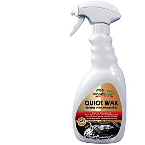 KevianClean Quick Wax Car Spray - Auto Detailing Liquid Carnauba Polish for UV Sun Protection and Deep Reflective Shine - Repels Dust and Water (24 fl. oz.)