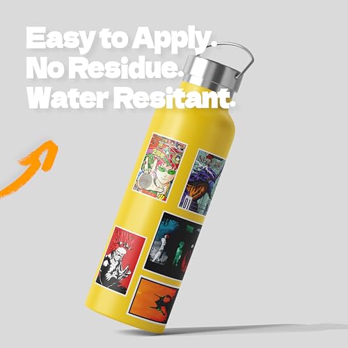 102 Anime Stickers Collection: Exclusive Classic Manga Selection, Japanese Style Kawaii Collage Kit, Popular Aesthetic Decals, 100% Waterproof Vinyl with Matte Finish and High Definition