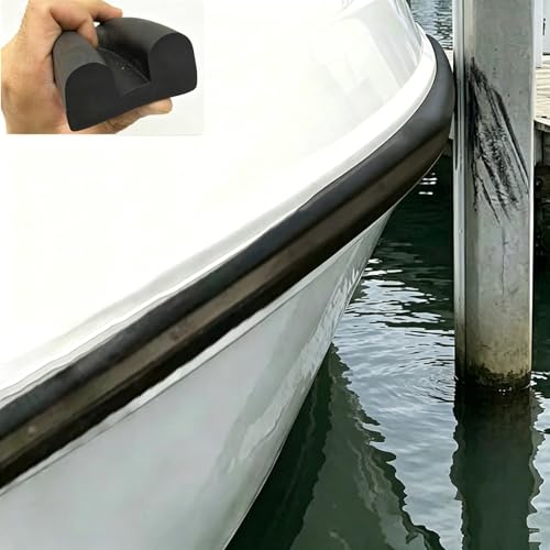Inserto de riel en forma de U para barcos, borde de parachoques de goma suave, tira de protección de guardabarros para yate, barco, protección de casco (10 m)