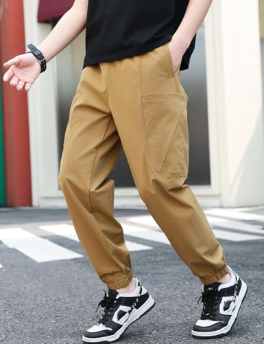 Boys Cargo Joggers Quick Dry Water Resistant Pants Lightweight Outdoor Pants3