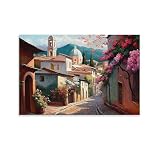 Mexican Art Poster Colorful Wall Art Guanajuato Artwork Village Canvas Prints for Wall Decor Room Bedroom Gifts 12x18inch(30x45cm) Unframe-Style