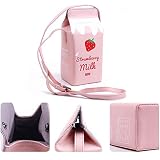 Milk Box Strawberry torba na ramię Pen Box pudełko pudełko na mleko wzór Cross Body Purse Bag