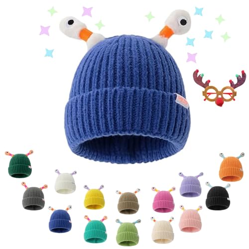 Saturation Monster Hat, Hand-Knitted Hat with Glowing Tentacles, Funny Parent-Child Tentacle Hats, Winter Warm (C, One Size)