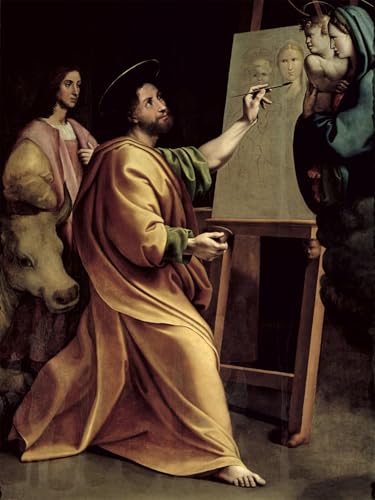 Cuadro YIMACBJXX de Raphael, lienzo de San Luca dipinge la Vergine en formato 60x90cm