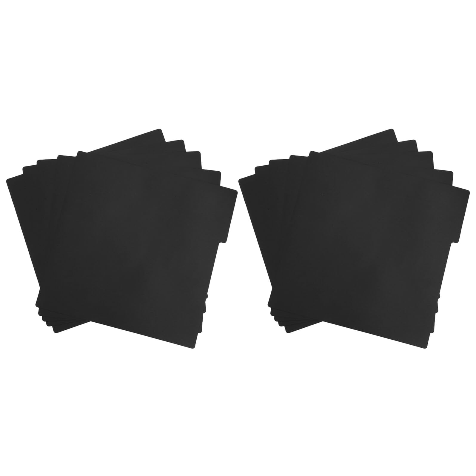 HOMSFOU Separadores para Discos de Vinilo Negros 32X325 CM Tarjetas de Clasificación de Discos de Vinilo de Plástico 10 Unidades para Organización y Almacenamiento en Estantes