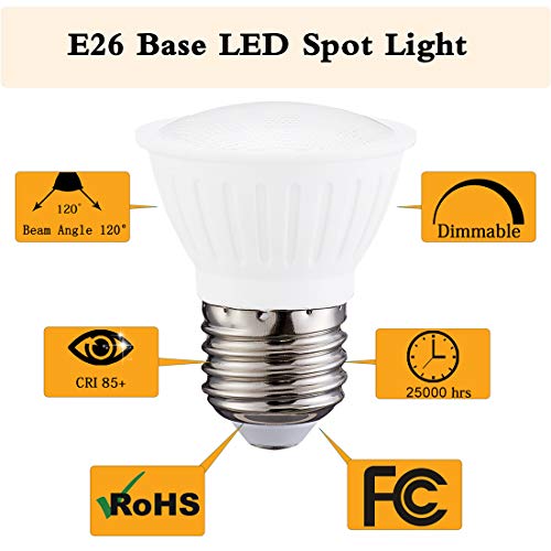 Small frog PAR16 Led Dimmable,E26 Base Bulb,7 Watts,65 Watts Halogen Bulb Replacement, Short Neck Led Bulb,Par Wide Led,Natural White Pack of 6 - Image 5