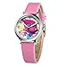 WZLDP Tête Oignon Populaire Dessin animé Enfants Illustration Regarder Le Sport Mode PU Montre-coloré (Color : Pink)