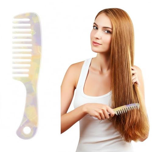 Peine ancho para cabello rizado amarillo miniatura 1
