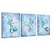 Mermaid Bathroom Decor Wall Art for Bedroom Modern Artwork for Walls Colorful Mermaid Decor for Girl Room Canvas Art Wall Decor Framed Wall Decorations Watercolor Mermaid Wall Pictures for Bedroom