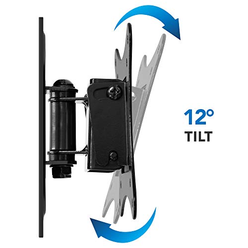 Mount-It! Small TV Wall Mount for 19–32 Inch Flat Screen TVs | Tilt and Swivel TV Wall Mount | Low Profile 2.4” Design | VESA 75x75 100x100 | Single Stud Installation | 44 lb Capacity by Mount-It! - Image 7
