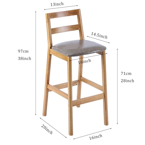 Tabourets de bar de 71 cm marron pour comptoir de restaurant