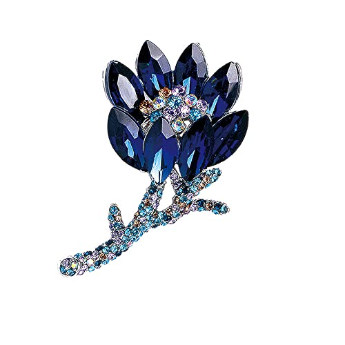LXESWM Cadeau de Badge de Broche Mignon for garçon Fille Alliage Corsage Corsage Verre Strass Broche Pin 5.5 * 3cm, YNCP3090 Fleur Cover