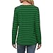 LIKEOULI Womens Sweatshirt Fashion Casual Long Sleeve Print Ladies Round Neck Blouse Fall Sweaters for Women Green