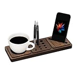 vigowood Organizer da scrivania, per ufficio, accessori da tavolo, docking station, ufficio e archiviazione (piccolo)