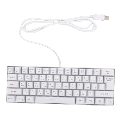 Clavier mécanique russe double langue blanc à rétroéclairage RVB - 5