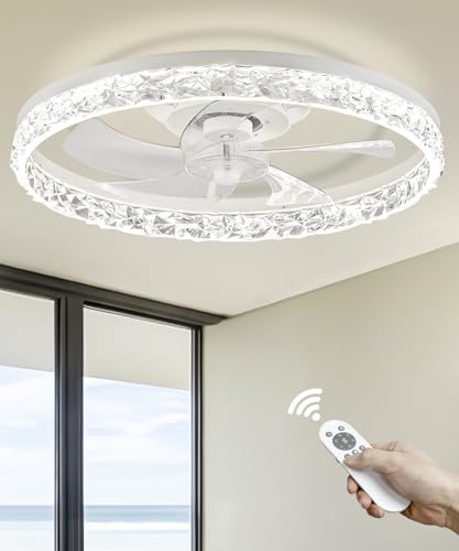Ceiling Fans with Lights, 20 in White Ceiling Fan with