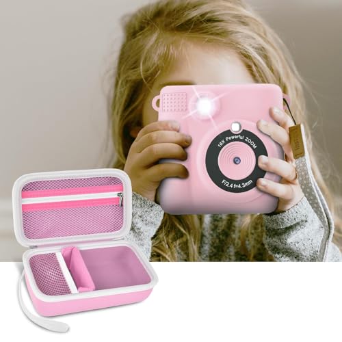 Estuche para cámara instantánea para niños con 3 rollos de papel miniatura 6