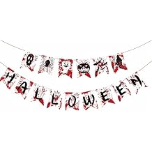 Happy Halloween Banner 9.84ft Banner Halloween Decorations for indoor Outdoor Party, Office, Mantle, Fireplace, and Classroom