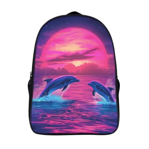 Mochila infantil Purple Whale de 40x28x16cm regulable para niños y niñas de primaria