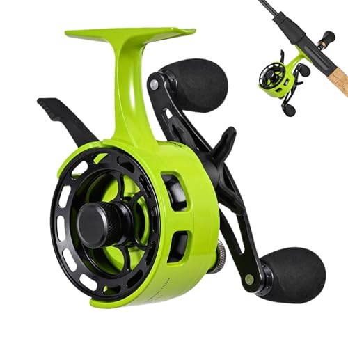 Moulinet de pêche ultra léger anti fatigue avec poignée EVA isolante contre le froid