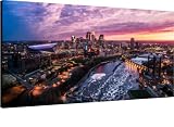 Canvas Wall Art for Living Room Bedroom Minneapolis Skyline at Dusk Big Large Wall Art Decor Framed Painting Wall Pictures Prints Artwork Office