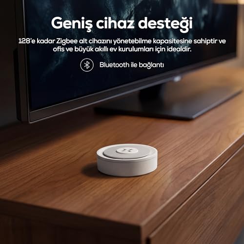 Xenon Smart Anahtarsız Akıllı Elektronik Silindir Kapı Kilidi ve Zigbee 3.0 & Wi-Fi & BLE Akıllı Ev Ağ Geçidi Kablosuz Bluetooth Mobil App Kontrollü Gateway Hub 2'li Set