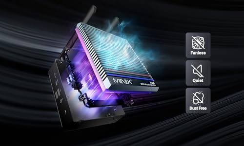 Mini PC sans ventilateur MINIX Z300 0dB processeur Intel N300 8 coeurs fréquence maximale : 3 60 Ghz Ram SSD de 2 ports HDMI 4K double écran Wi Fi 6 Bluetooth 5.2 - vue 4