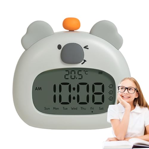 Tktouci Reloj Despertador Infantil con Luz | Adorable Reloj Koala Entrenador de Sueño con Luz y Música,Gestor de Tiempo Recargable con Nocturna para Dormitorio
