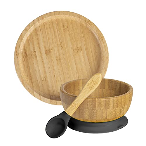 Tiny Dining Conjunto de cena redonda de succión de bambú Cover