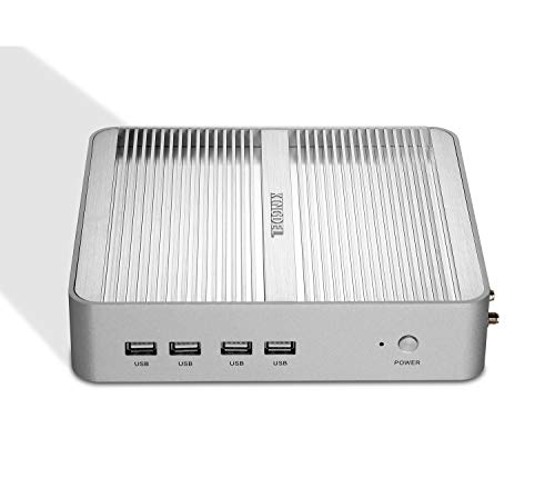 Image of KINGDEL Fanless Mini PC, Powerful Mini Desktop Computer, i5 8th Gen. 4 Cores CPU, 16GB DDR4 RAM, 250GB NVMe SSD, 4K: 4096x2304, HD Port, VGA, LAN, WF+BT, Silent Working