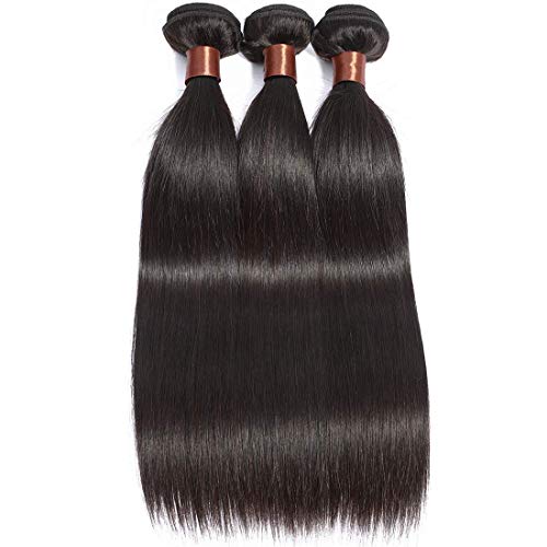 Angie Queen Hair Peruvian Virgin Hair Straight 100% Unprocessed Virgin Human Hair Extensions More Thicker 20 Inch One Bundle 100G Nature Black Color thumb #3