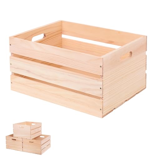 Large Wood Crates for Storage decor Display  Wooden Crate Holds to 50 Lb