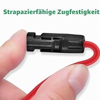 GENORTH 6 mm² Solarkabel Y Verteiler,10AWG Solarpanel Y Stecker Solar Paar 1Y3 MMMF und FFFM,PV Y Kabel für Solaranlage Photovoltaik(Rot + Schwarz) – Ansicht 2