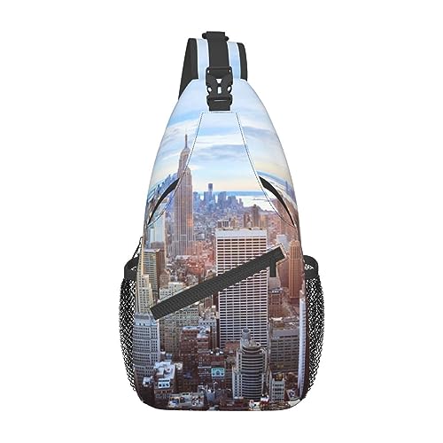 Sac à bandoulière imprimé New York sac de voyage polyvalent noir