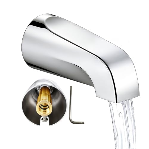 5.3" Tub Spout Without Diverter,Slip-On,1/2-Inch Copper,Chrome