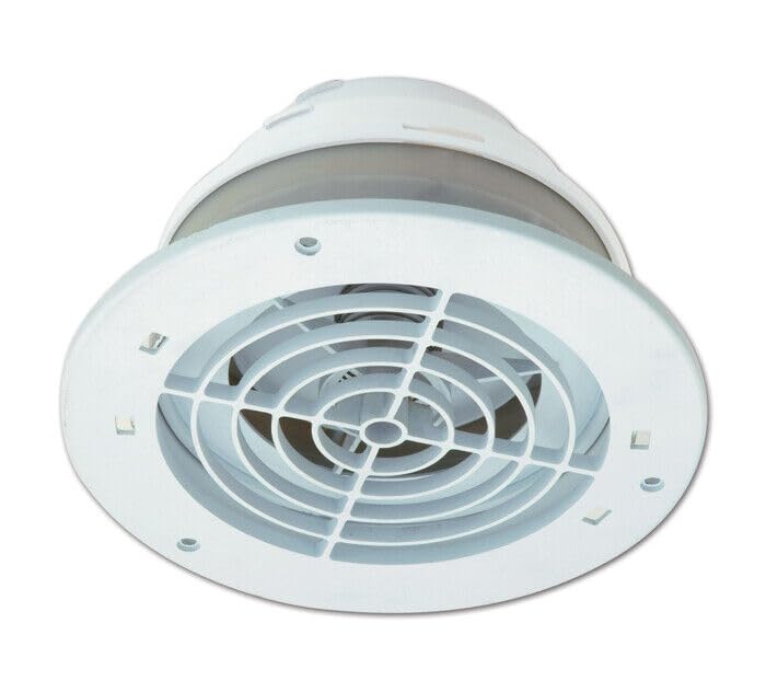 White SEVZW 4", 5", 6" Soffit Exhaust Vent Replacement for Bathroom and Kitchen Fan Venting